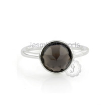 Beautiful Smoky Quartz Gemstone New Design Lady Finger Ring pour les femmes en gros